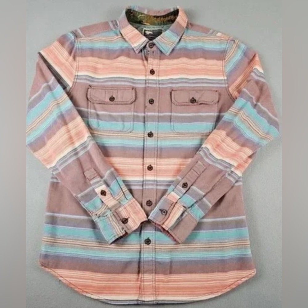 Modern Amusement Men’s Striped Button-Down Shirt – Size XL
